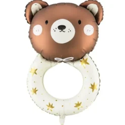 Folieballong Teddybjörn Skallra