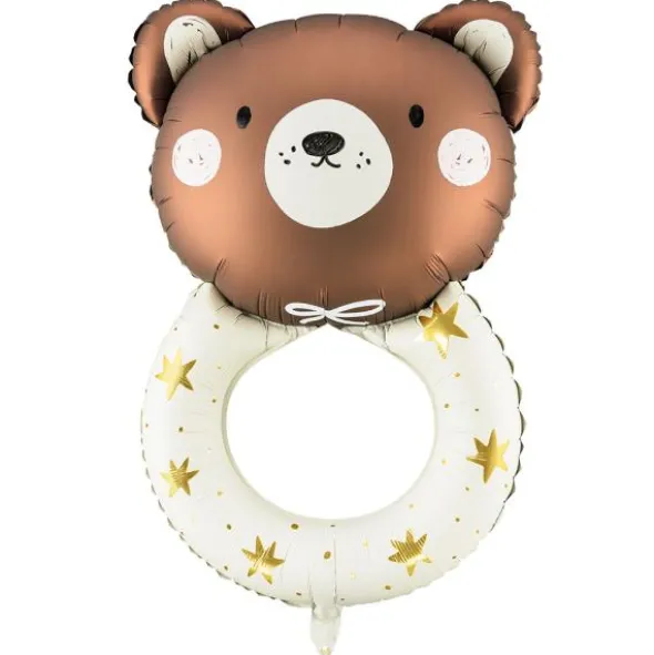 Folieballong Teddybjörn Skallra