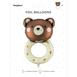 Folieballong Teddybjörn Skallra