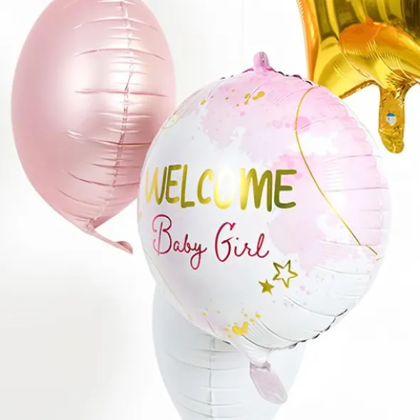 Folieballong Welcome Baby Girl