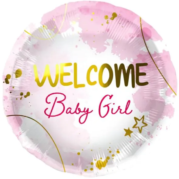Folieballong Welcome Baby Girl