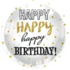 Folieballong 3 x Happy Birthday