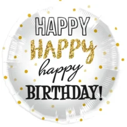 Folieballong 3 x Happy Birthday