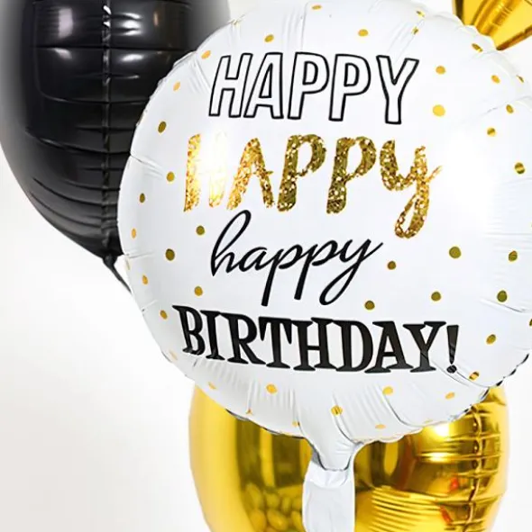 Folieballong 3 x Happy Birthday