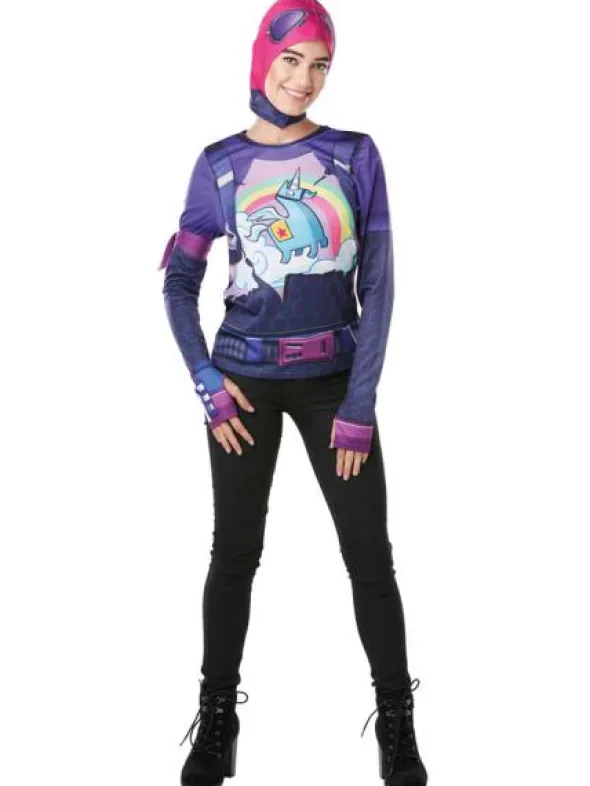Fortnite Brite Bomber Tröja och Huva (X-Small (str. 34))