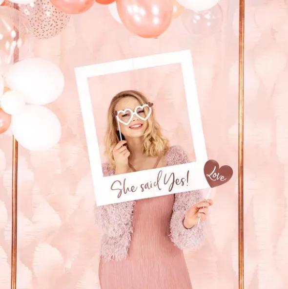 Foto Props Bröllop Roséguld