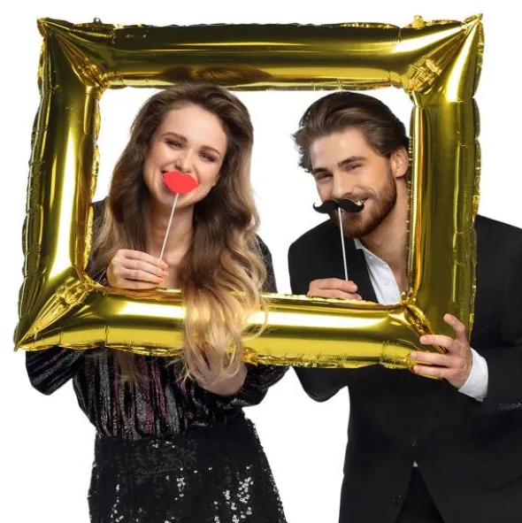Fotoprops med Ballong Guld/Svart 13-pack