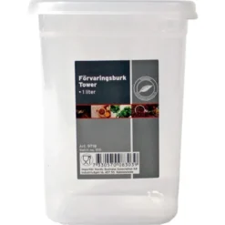 Förvaringsburk med Lock Plast 1 Liter