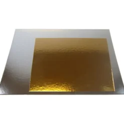 Fyrkantiga Tårtbrickor Guld & Silver 35 cm 3-pack