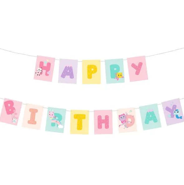 Gabbys Dockskåp Girlang Happy Birthday 180 x 15 cm