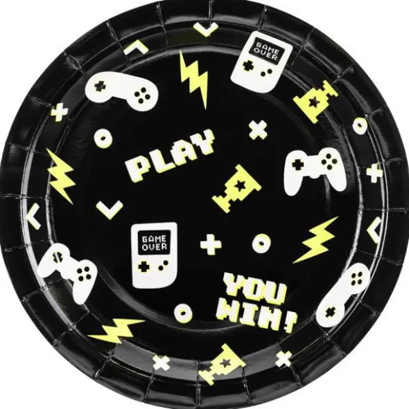 Gaming Papperstallrikar Svart 23 cm