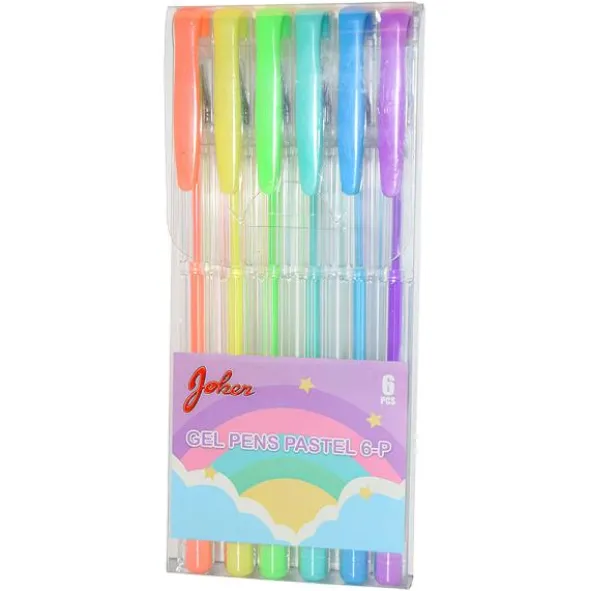 Gelpennor Pastell 6-pack