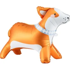 Gående Corgi Hund Folieballong & Hundkort