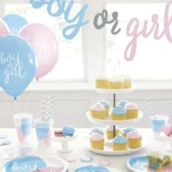Gender Reveal Pappmuggar Pastell Rosa & Blå
