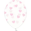 Genomskinliga Ballonger Rosa Hjärtan
