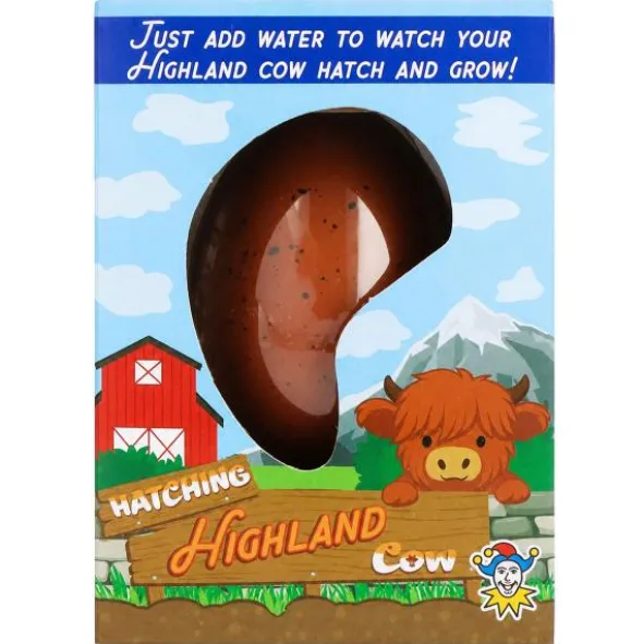 Ägg med Växande Highland Ko Brun 6,5 cm