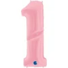 Gigantisk Sifferballong Pastell Rosa