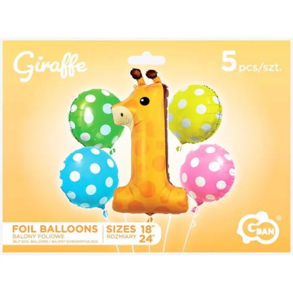 Giraff Ballongbukett 1 år