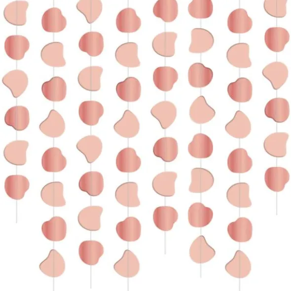 Girlanger Hjärtan Rosa & Roséguld