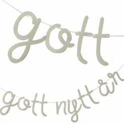 Girlang Gott Nytt År Silverglitter