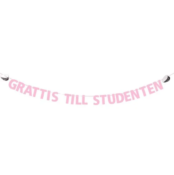 Girlang Grattis Till Studenten Ljusrosa