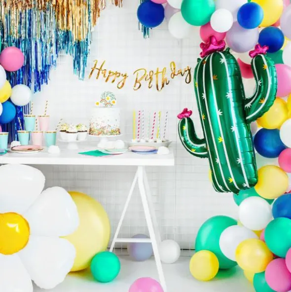 Girlang Happy Birthday Guld