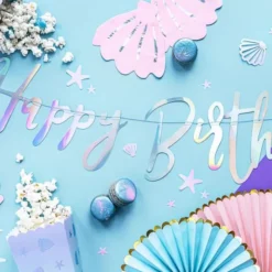 Girlang Happy Birthday Regnbågsskimrande