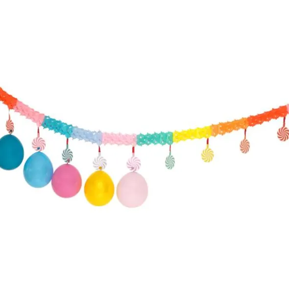 Girlang med Ballonghängare Pastell