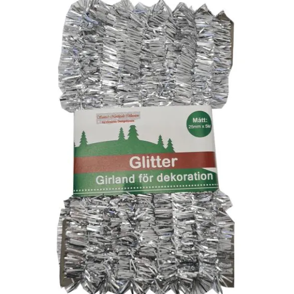 Girlang med Glänsande Silverfransar