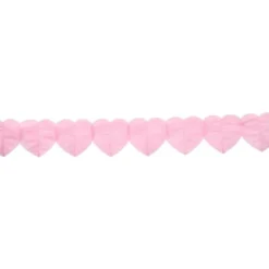 Girlang med Hjärtan Babyrosa