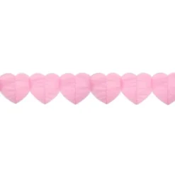 Girlang med Hjärtan Babyrosa