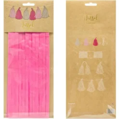 Girlang med Tofsar Rosa