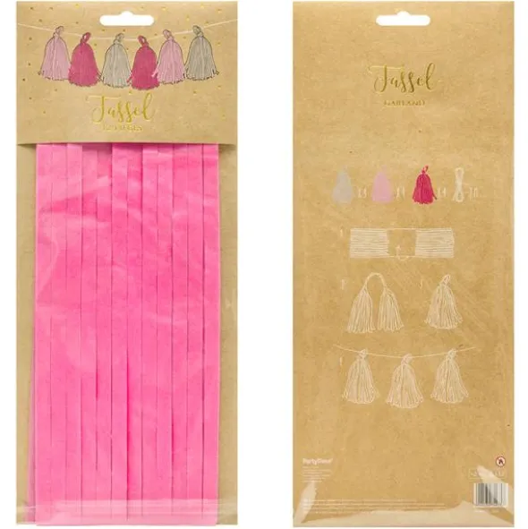 Girlang med Tofsar Rosa