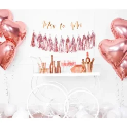 Girlang med Tofsar Roséguld
