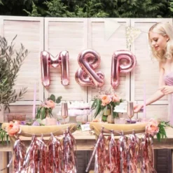 Girlang med Tofsar Roséguld