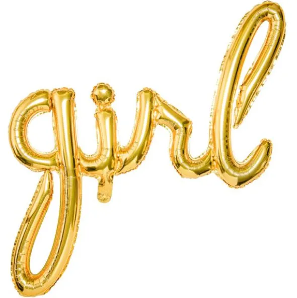Girl Guld Folieballong