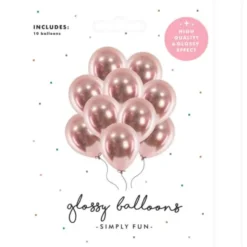 Glansiga Latexballonger Roséguld