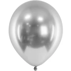 Glansiga Latexballonger Silver
