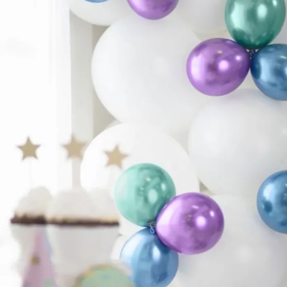 Glansiga Miniballonger Grön 50-pack