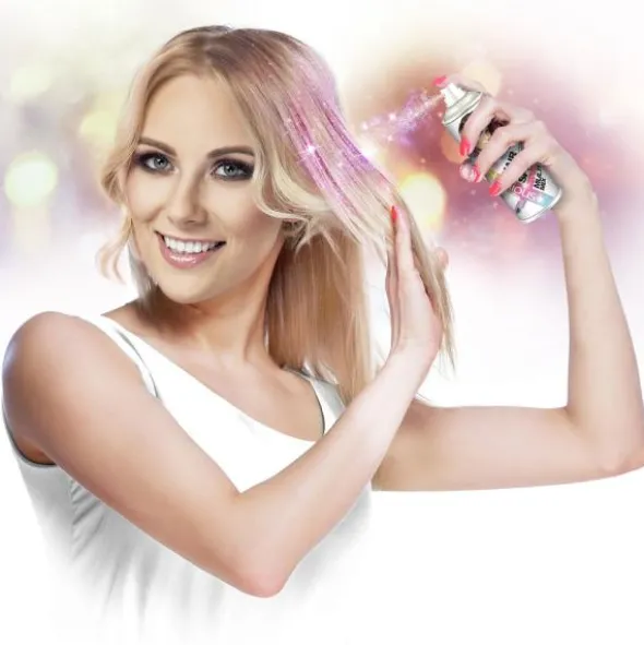 Glitter Hårspray Rebellious Prosecco Pink