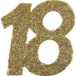 Glitterkonfetti 18 År Guld
