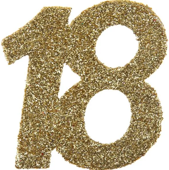 Glitterkonfetti 18 År Guld