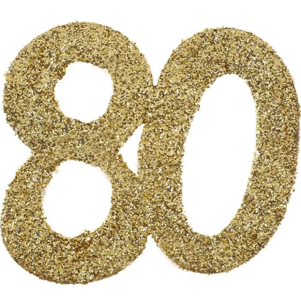 Glitterkonfetti 80 År Guld