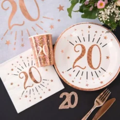 Glitterkonfetti 20 År Roseguld