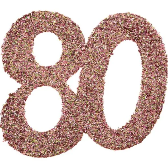 Glitterkonfetti 80 År Roseguld