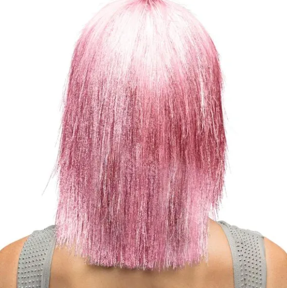 Glitterperuk Rosa