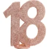 Glittrig 18 Års Bordsdekoration Roseguld