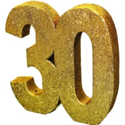 Glittrig 30 Års Dekoration Guld