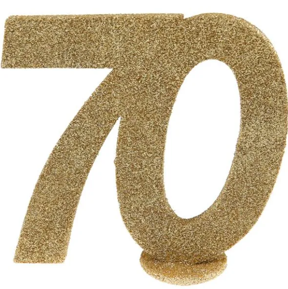 Glittrig 70 Års Dekoration Guld