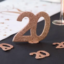 Glittrig 20 Års Dekoration Roseguld